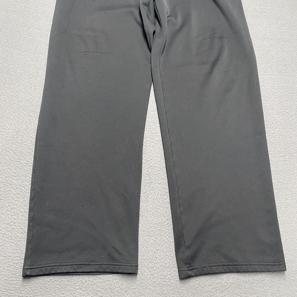 Adidas Pants Mens Large Black Athletic Track Straight Leg Zipper Pockets Logo - Picture 4 of 14
